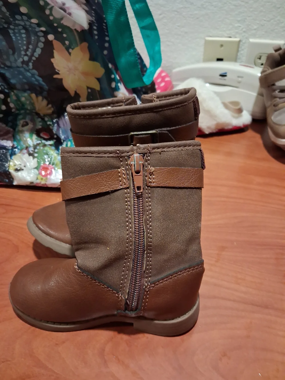 Carter's Brown Kids Zip-Up Ankle Boots